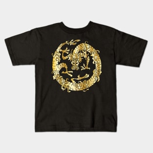 Gold Dragon 01 Kids T-Shirt